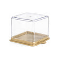 Boîte Dessert Carrée Transparente avec Couvercle 120 ml