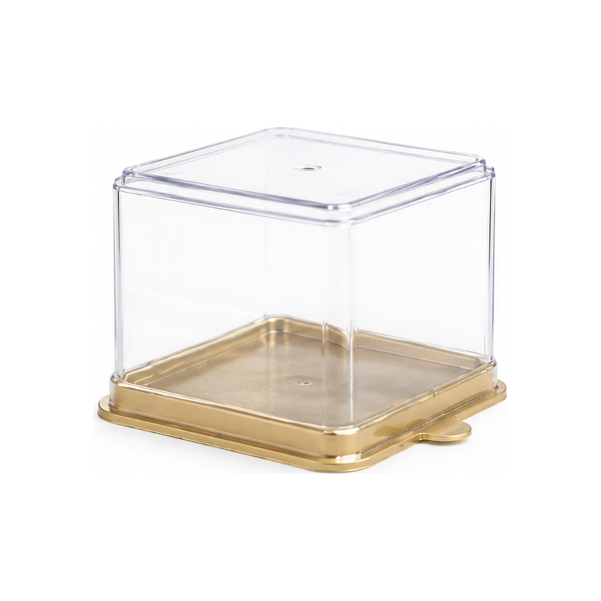 Boîte Dessert Carrée Transparente avec Couvercle 120 ml