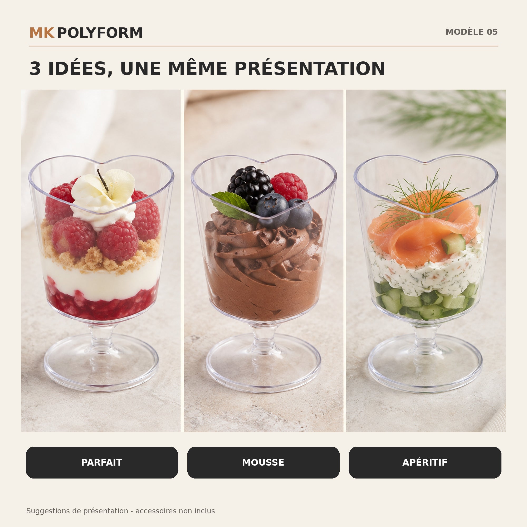 Verrine Cœur sur Pied Transparente 90 ml