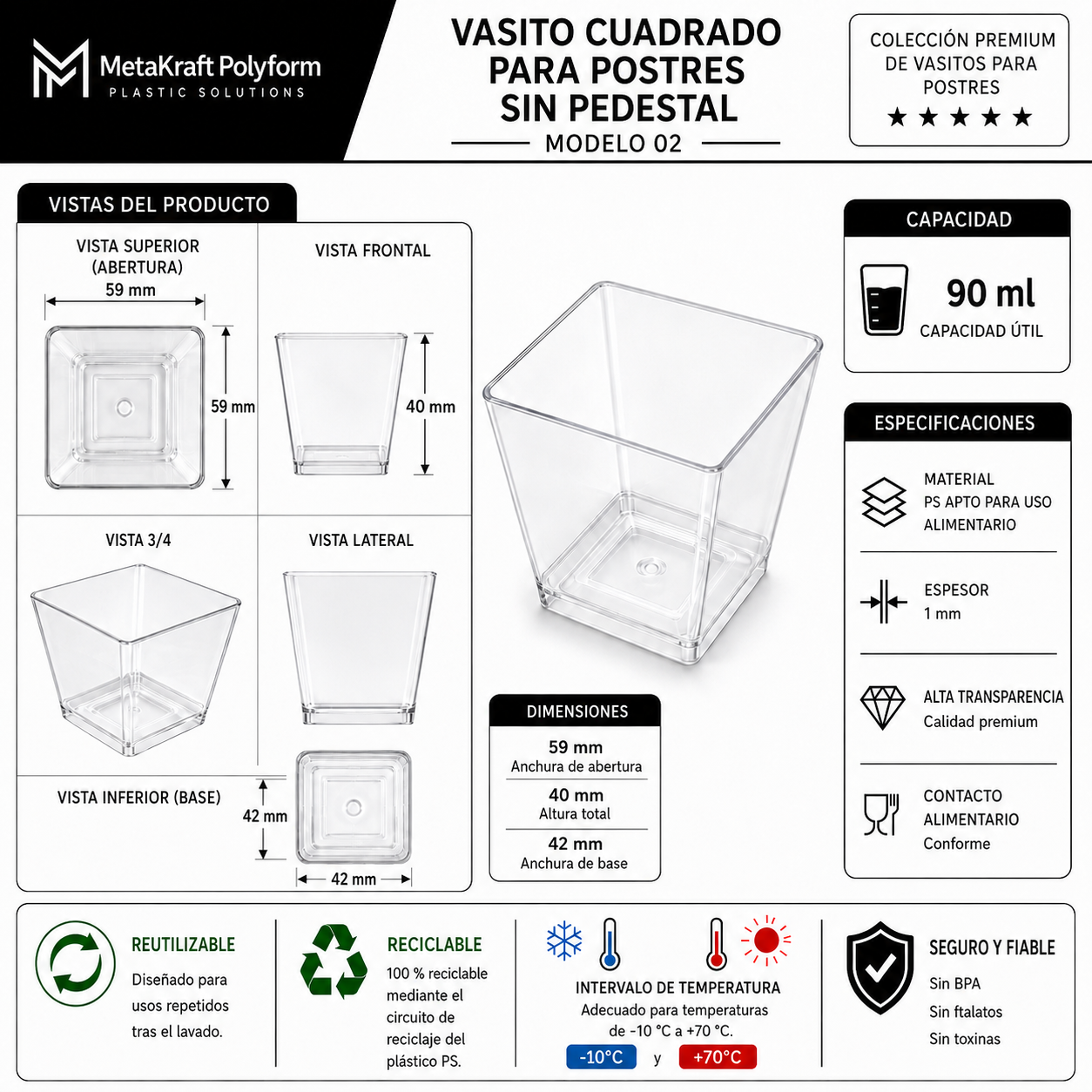MetaKraft Polyform — Ficha técnica vasito modelo 02