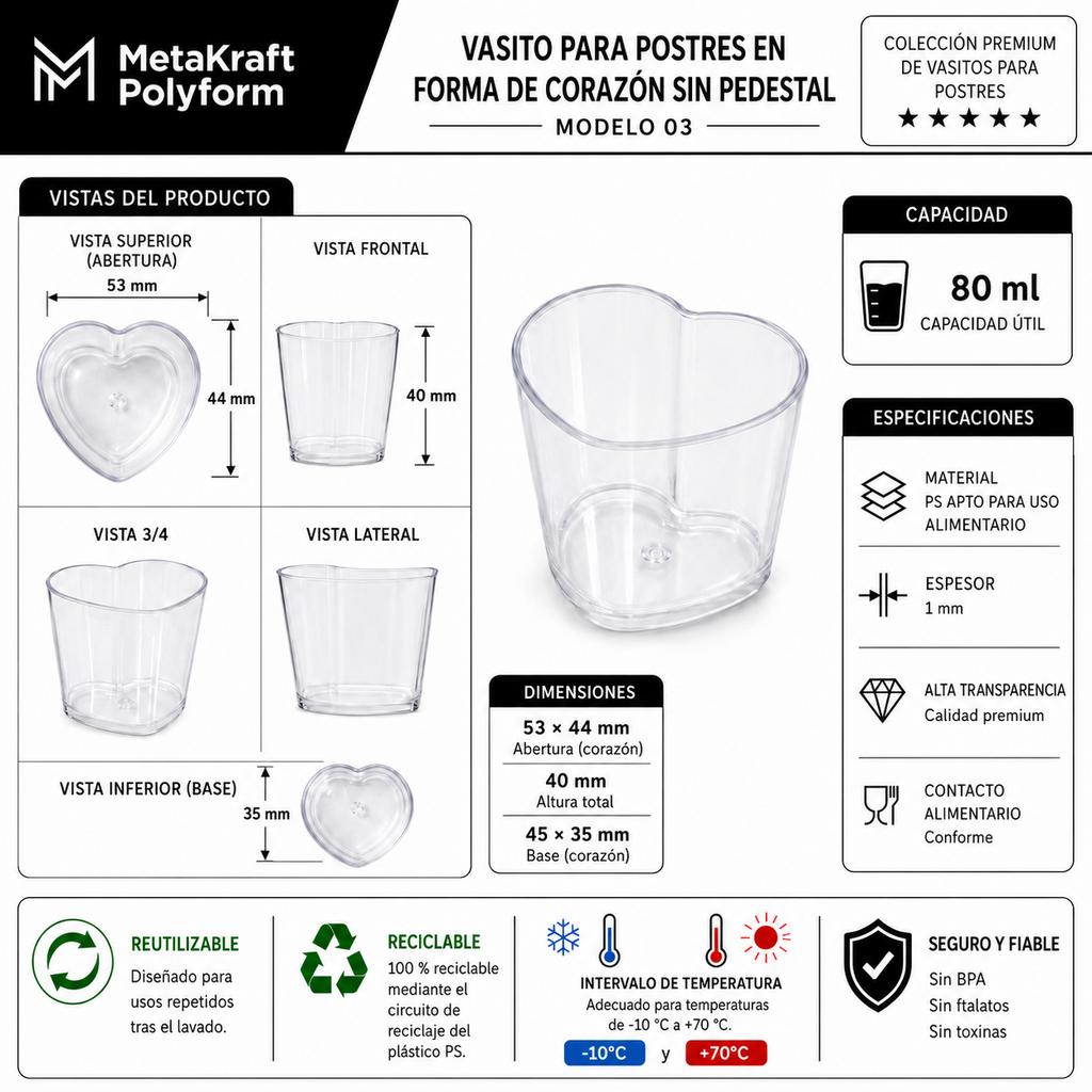 MetaKraft Polyform — Ficha técnica vasito modelo 03