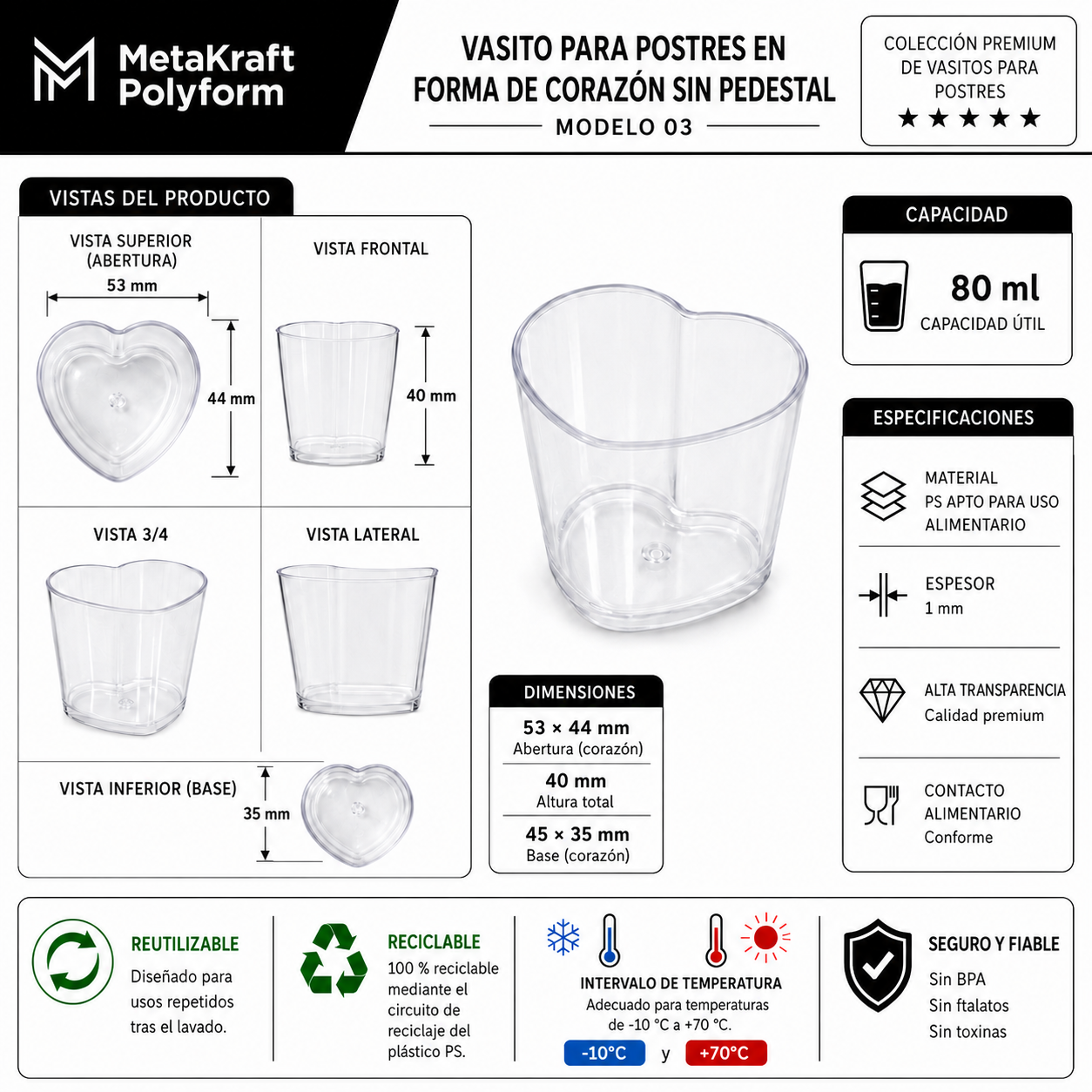 MetaKraft Polyform — Ficha técnica vasito modelo 03