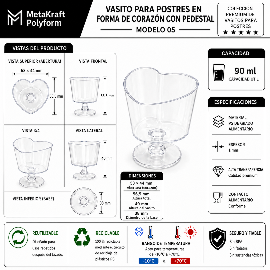 MetaKraft Polyform — Ficha técnica vasito modelo 05