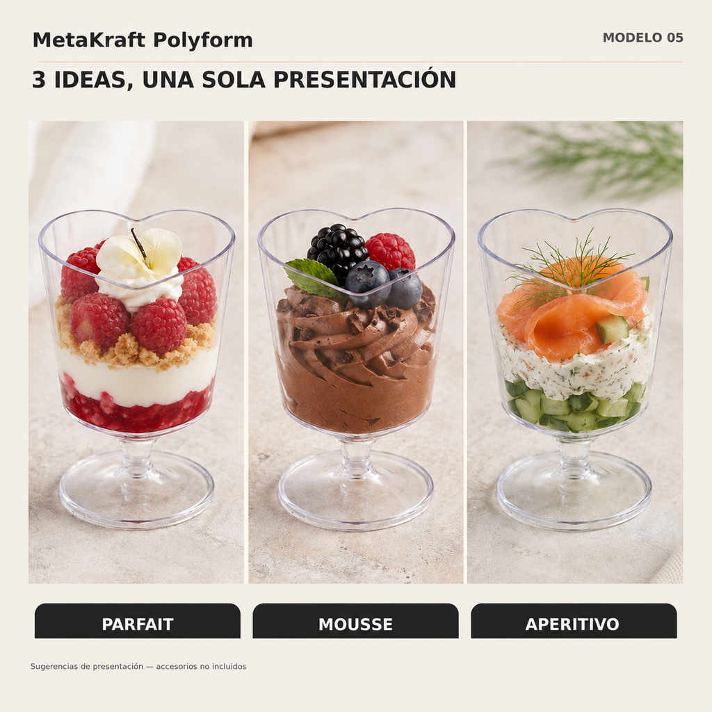 MetaKraft Polyform — Ideas de presentación vasito modelo 05