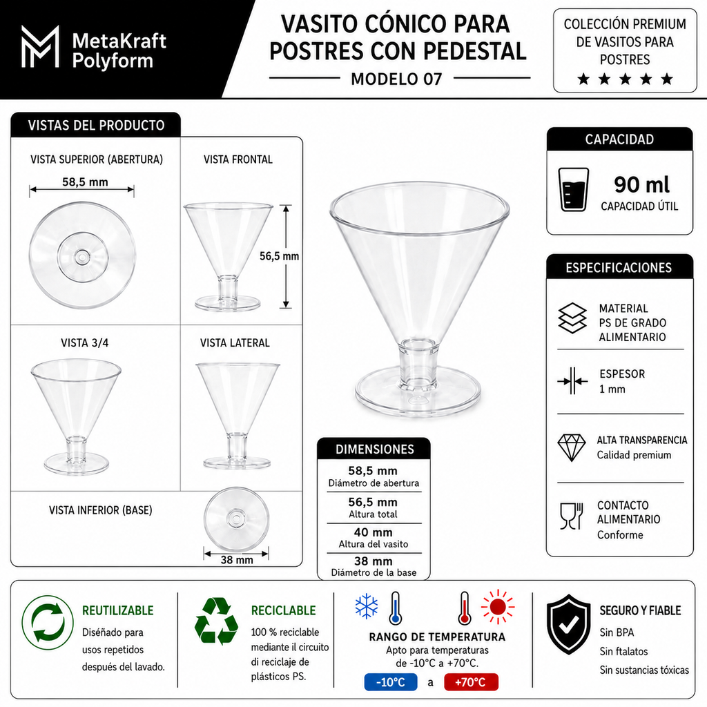 MetaKraft Polyform — Ficha técnica vasito modelo 07