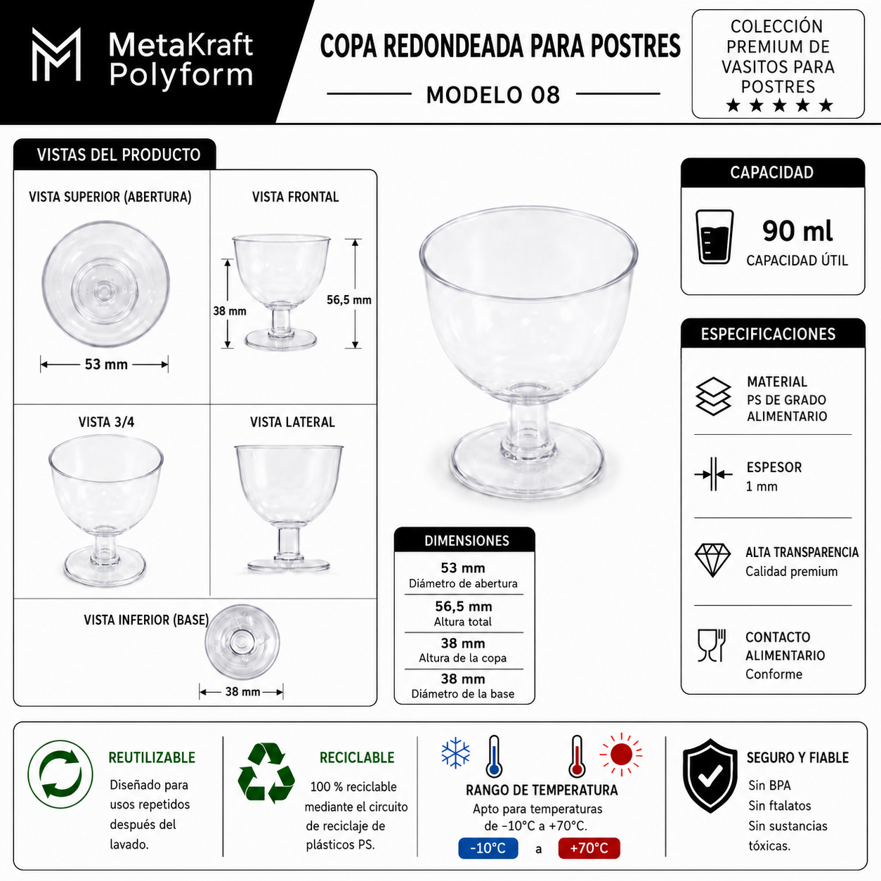 MetaKraft Polyform — Ficha técnica vasito modelo 08