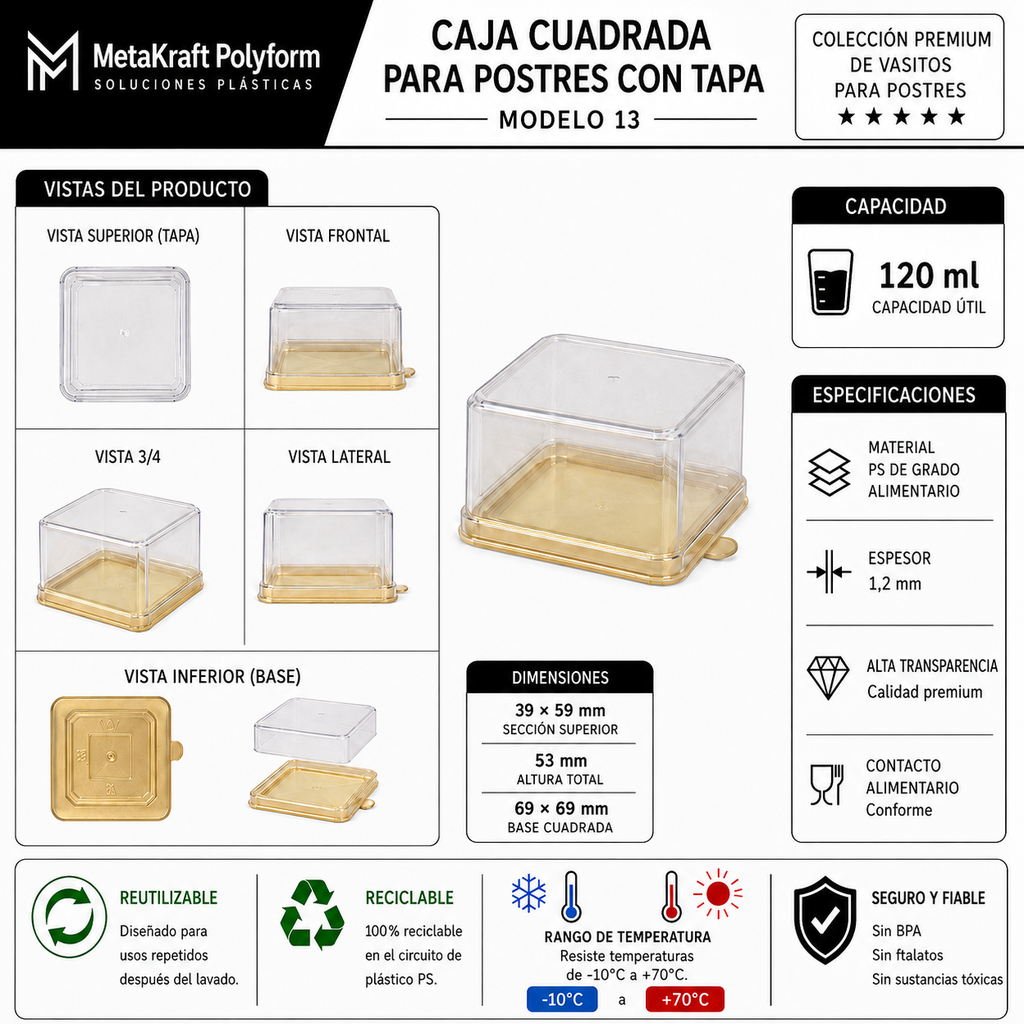 MetaKraft Polyform — Ficha técnica vasito modelo 13
