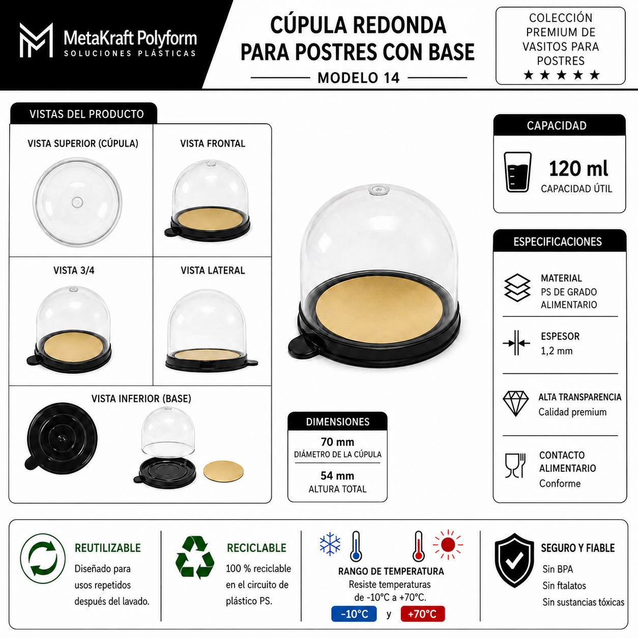 MetaKraft Polyform — Ficha técnica vasito modelo 14
