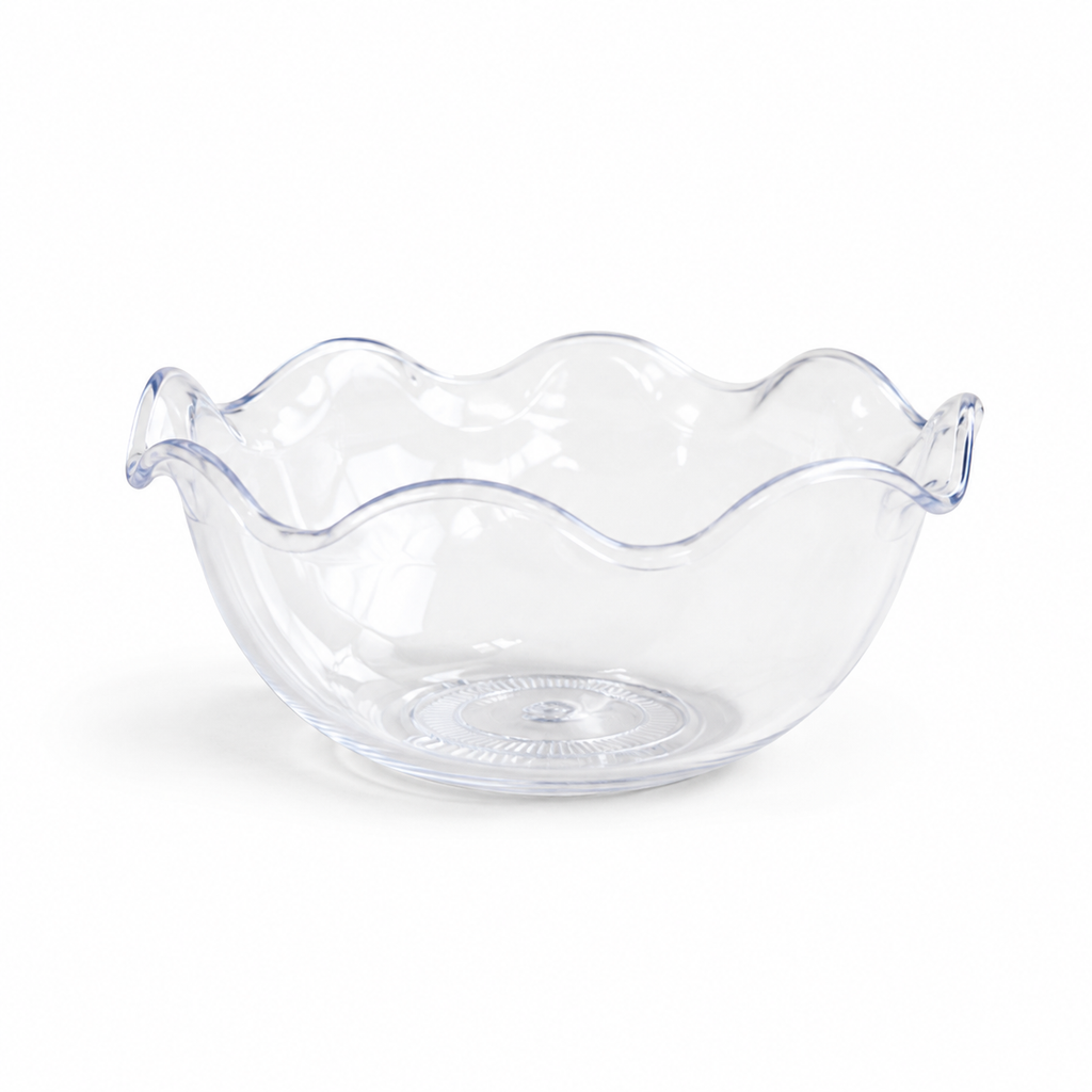 Coupe ondulée transparente 180 ml vide – modèle 10